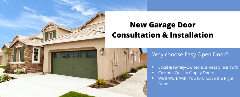 New garage door installation