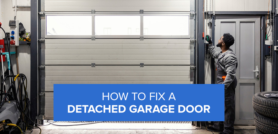 How to fix a detached garage door.