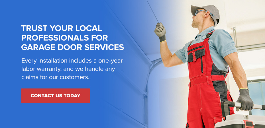 Trust your local professionals for garage door services.